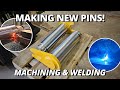 Making NEW Pins for a CAT 657 Scraper Tractor | Machining &amp; Welding