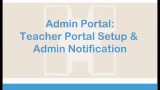 Admin Portal: Teacher portal Discipline Setup & Admin Notifications