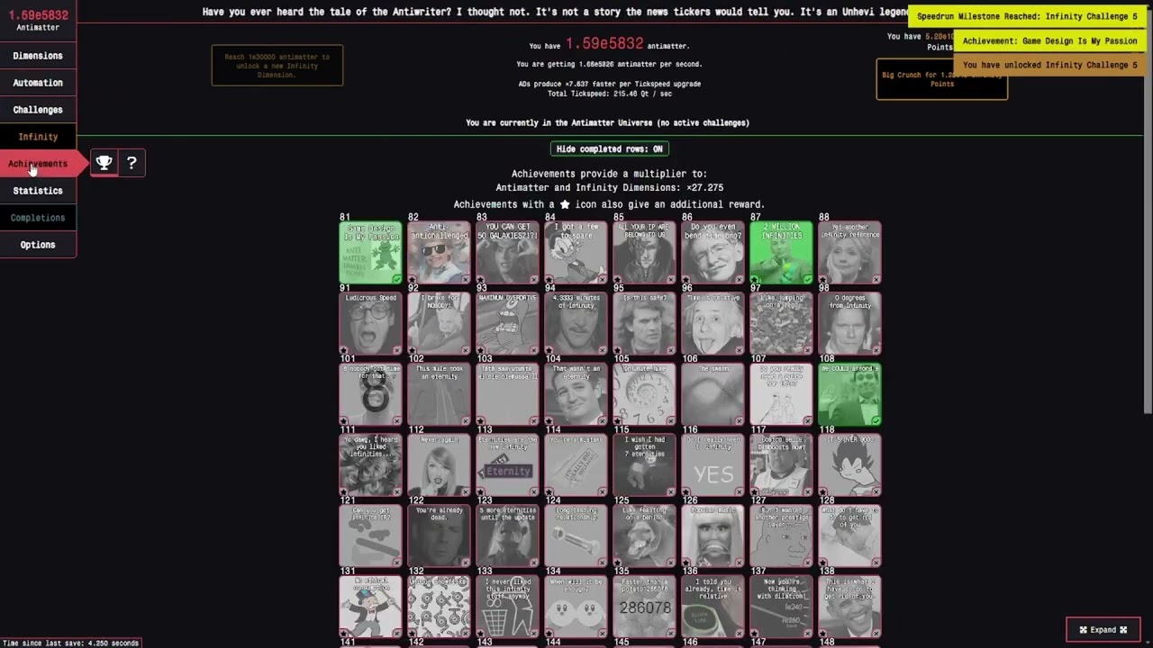 Antimatter Dimensions: Perma-Dilation
