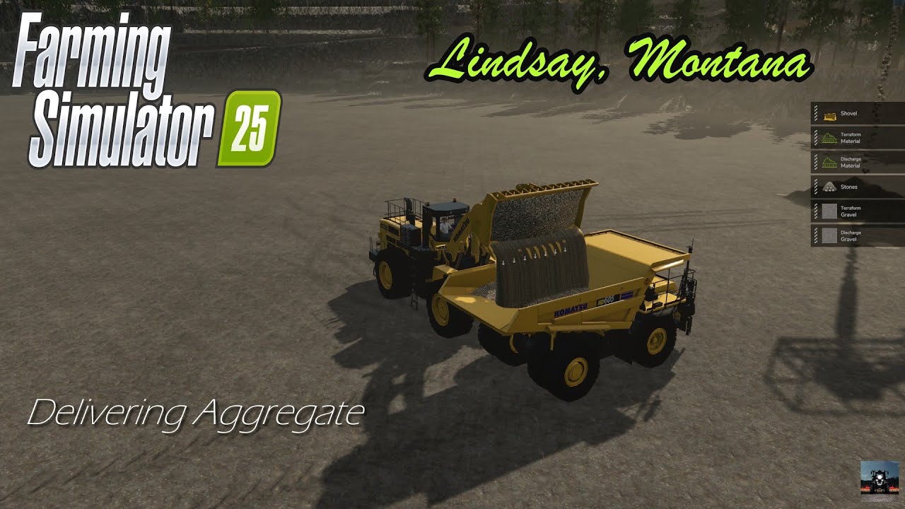 Lindsay Montana Logging Map - Delivering Aggregate - Farming Simulator 25