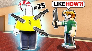 Using 25 Different Hacks in MM2.. (Roblox Movie)