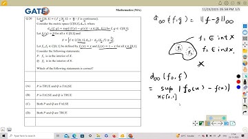 Q20 GATE 2023 MATHEMATICS FUNCTIONAL ANALYSIS