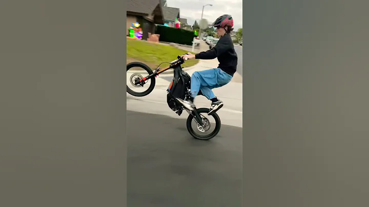 Foot drag trick on surron e bike!!