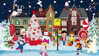 Happy jolly Christmas scene with hidden picture game | Joy to the world vocals