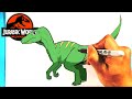 EASY How to Draw JURASSIC WORLD - Compsognathus