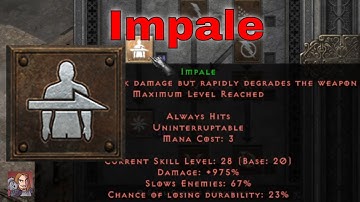 D2R Skills & Abilities - Impale (Amazon Javelin & Spear Tree)