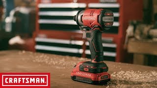 CRAFTSMAN V20* 1/4-in. Cordless Brushless Impact Driver Kit | Tool Overview