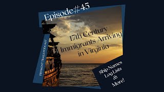 17th Century Immigrants Arriving in Virginia