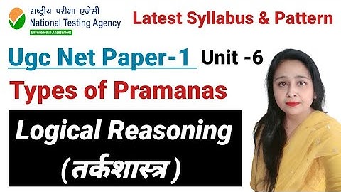 Ugc Net 2023 : Dec - Paper 1 : Indian Logic -Logical Reasoning -Fallacy Types / NET/ SET/JRF