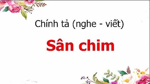Chính tả: Sân chim - Lớp 2 - Tuần 21 (Trường Tiểu học Tân Tạo - Bình Tân - HCM)
