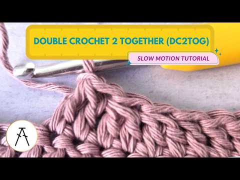 How to Crochet DC2TOG | Learn to Crochet | Easy Double Crochet Decrease Tutorial