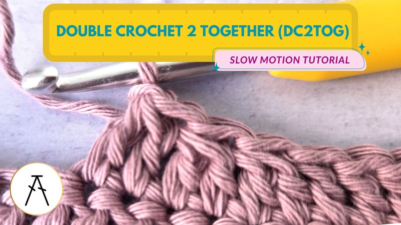 How to Crochet DC2TOG | Learn to Crochet | Easy Double Crochet Decrease ...