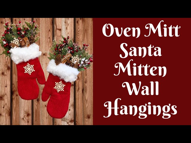 Oven Mittens, Christmas Oven Mitts, Handmade Christmas Decoration