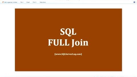 43 - SQL FULL Join - Learn SQL from www.SQLServerLog.com [HD]