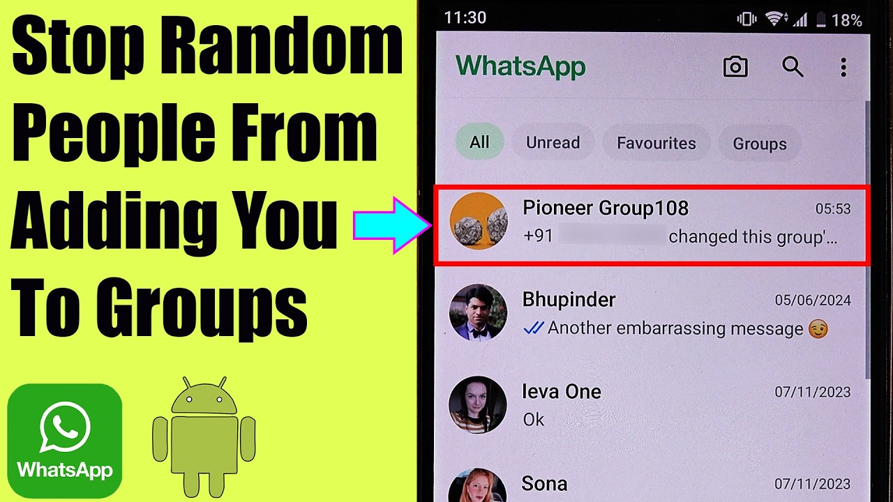 How To Stop People From Adding You To WhatsApp Groups Android - YouTube