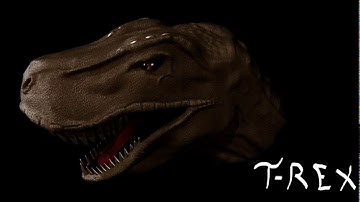 T-Rex Timelapse modelling on blender