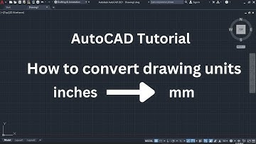 AutoCAD tutorial | How to convert drawing units from inches to mm.