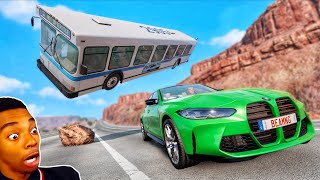 картинка: Смешные моменты с BMW M3 🤣 - [BeamNG.Drive]