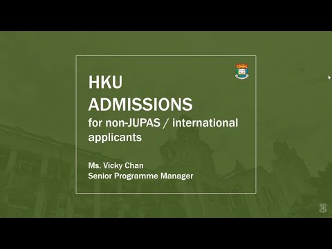 [Webinar] HKU Undergraduate Admissions for International Students 2019