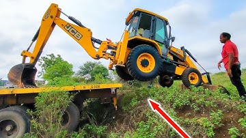 Our JCB 3DX Super Unloading from Truck | My 2 JCB 3dx Backhoe Unloading | Jcb video #jcb #jcbvideo