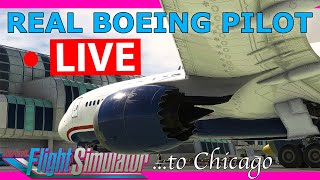 Real 787 Pilot Flies the Horizon 7879 Live! JFK To Chicago