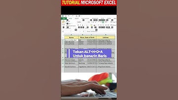 MERAPIKAN TABEL DAN BARIS EXCEL DENGAN SHORTCUT @short