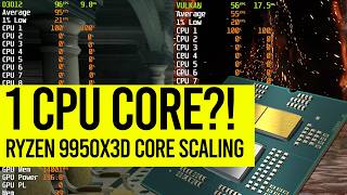 GAMING ON A SINGLE CPU CORE! Ryzen 9950X3D Core Count Scaling Benchmarks (RTX 5090)