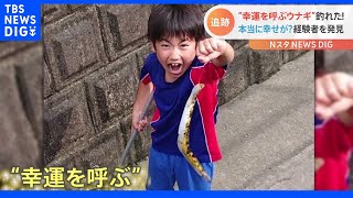 “幸運を呼ぶバナナウナギ”捕まえた小学1年生「よっしゃーー！」　本当に幸せになれる？2年前に捕獲した人を発見！｜TBS NEWS DIG