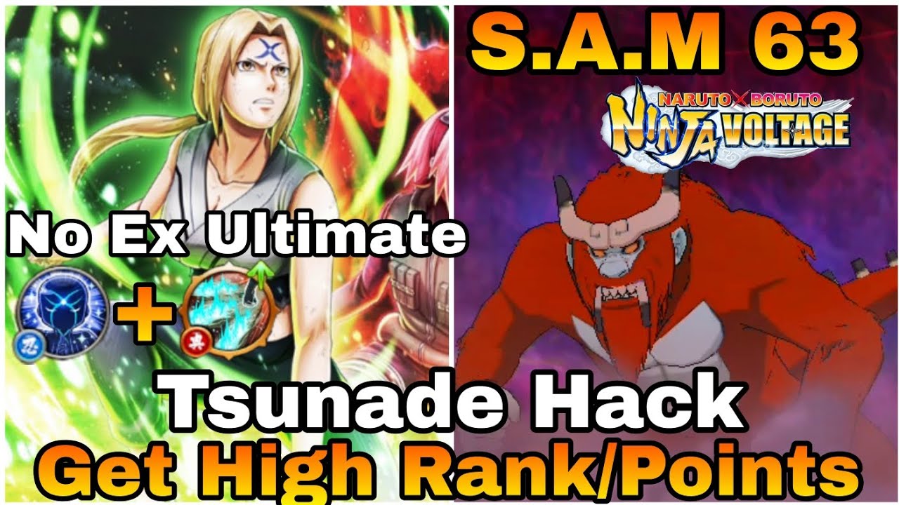 S.A.M 63 Tsunade Hack No Ex Ultimate😱 Gets High Rank/Points/Fast