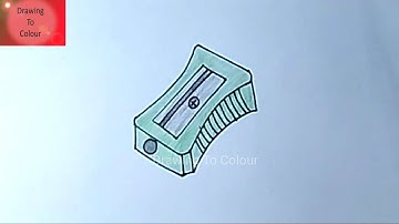 How To Draw a Sharpener Simple | Pencil Sharpener Drawing Easy Step by Step | Stationery Drawing
