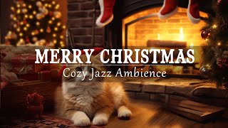 Cozy Christmas Music with Crackling Fireplace  Cozy Christmas Ambience with Fireplace
