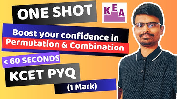 Revise Permutation and Combination through PYQs | KCET 2023 Exam