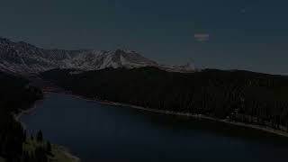 Mountain Lake Drone View