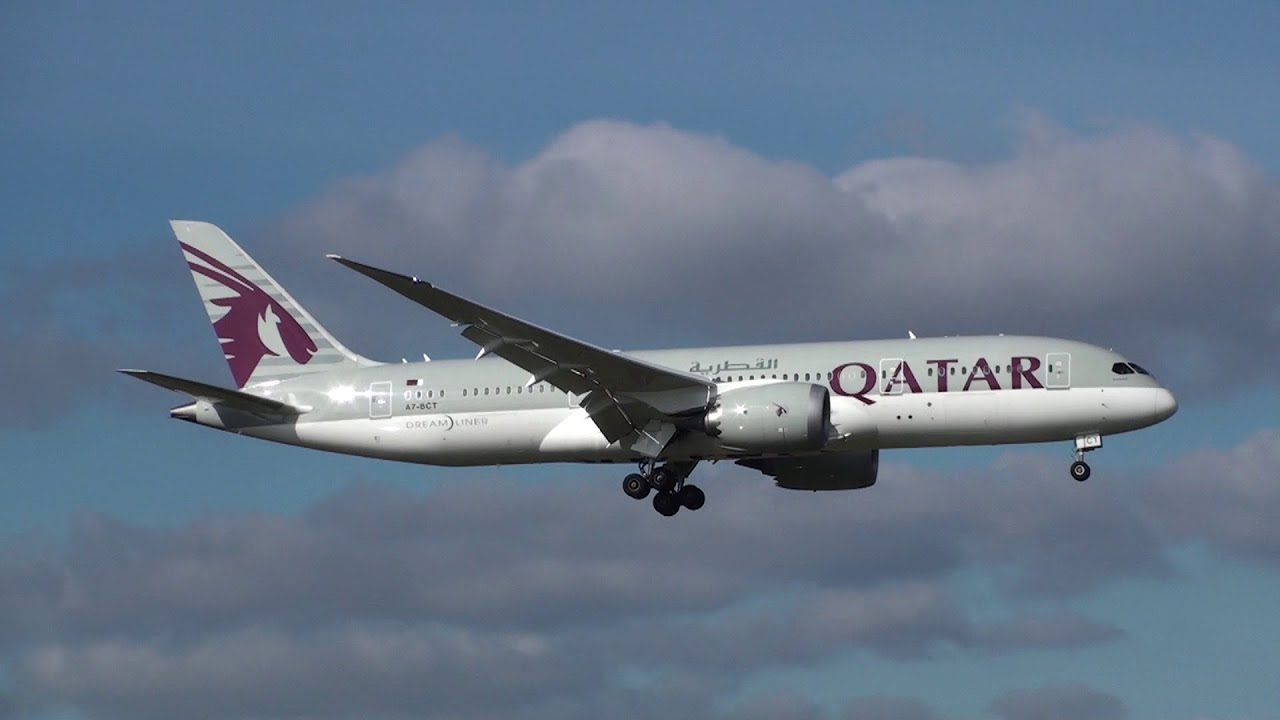 A7-BCT | Qatar Airways Boeing 787-8 Landing Amsterdam Runway 06 | 29 February 2016