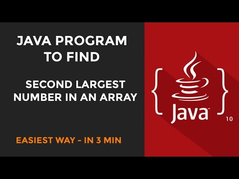 java program to find second largest number in an array