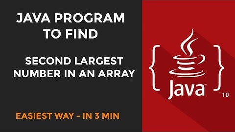 java program to find second largest number in an array