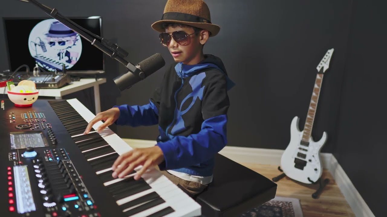 11-Year Old plays Jamiroquai - Virtual Insanity piano vocal cover