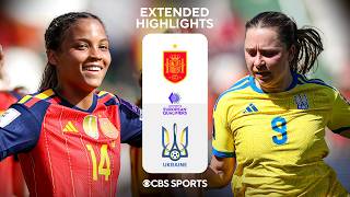 Spain vs. Ukraine: Extended Highlights | W European Qualifiers | CBS Sports Golazo