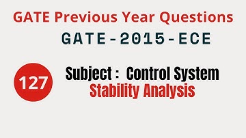 127 | GATE 2015 ECE | Stability Analysis | Control System Gate Previous Year Questions |