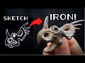 DIY Sculpting and Casting Iron Styracosaurus Fossils for 100k!