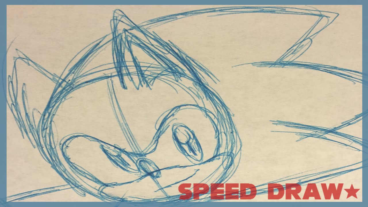 Speed draw~ sonic pen sketches - YouTube