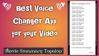 Best Voice Changer App 2021(Movie Summary Tagalog Voice) | MJF Tutorials