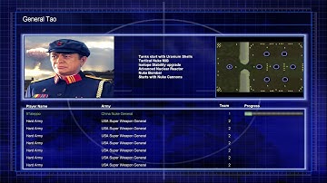 China Nuke vs USA Super Weapon C&C Generals Zero Hour 1 vs 7 Hard armies  Gameplay ( Last Stand )