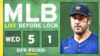 MLB DFS Picks Today 5\/1\/24 (Late Slate): DraftKings \& FanDuel Baseball Lineups | Live Before Lock