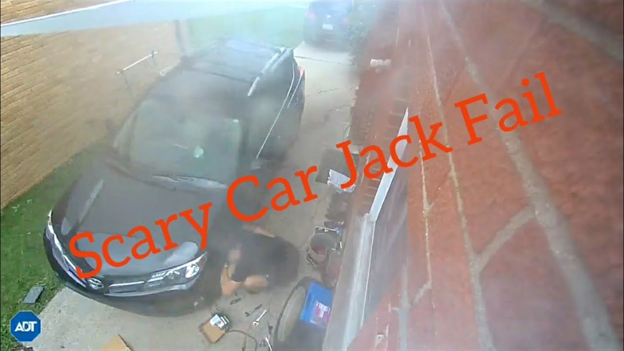 Scary Car Jack Fail Close Call Auto Repair Accident 08/28/20 YouTube