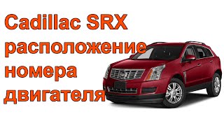 где номер двигателя Cadillac SRX