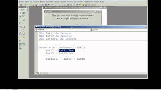 uso de Variables en visual basic