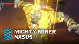 Mighty Miner Nasus Wild Rift Skin Spotlight
