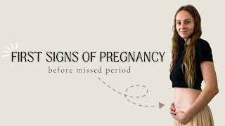 FIRST SIGNS of pregnancy BEFORE MISSED PERIOD | first 2 weeks of pregnancy