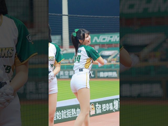 wingstars一局結束的即興舞蹈表演 #啦啦隊 #nina #黃澄澄 #芋頭 #妡0 #wingstars #台鋼雄鷹 #치어리더